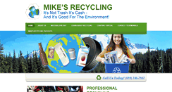 Desktop Screenshot of mikesrecycling.net